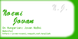 noemi jovan business card