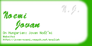noemi jovan business card